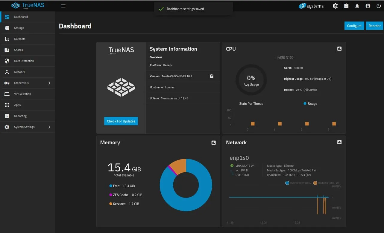Featured image of post Mon NAS en 2024 - Jonsbo N2 Ă Intel N100 - software