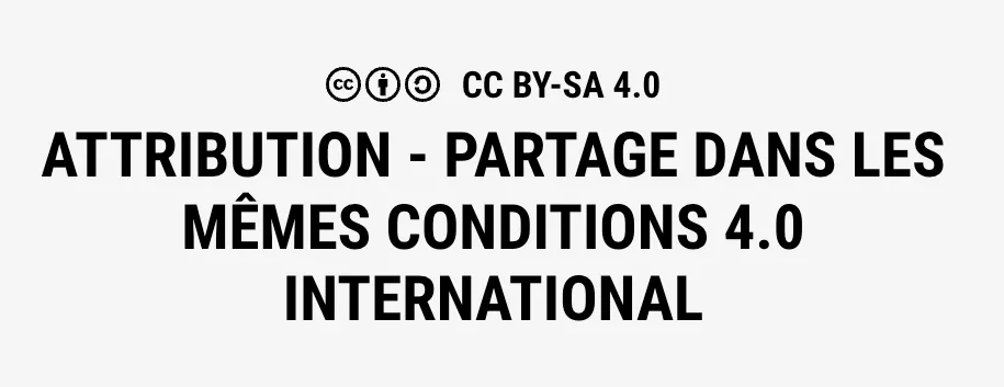 Featured image of post Le contenu du blog passe en Creative Commons CC BY-SA 4.0