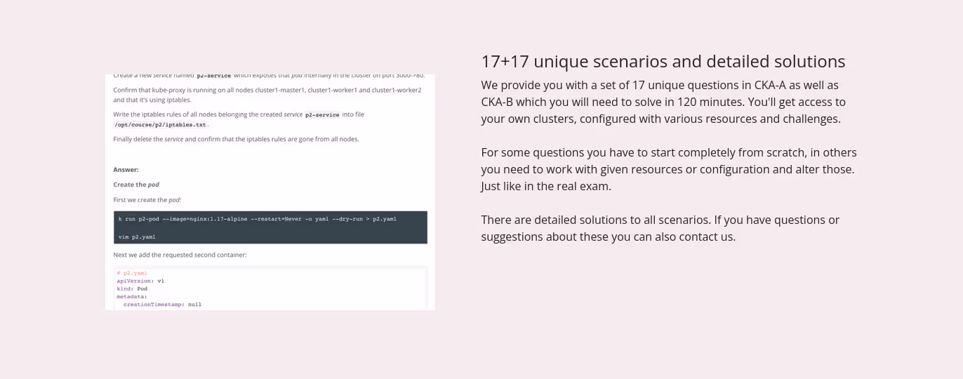 Interface du simulateur killer.sh pour les examens Kubernetes
