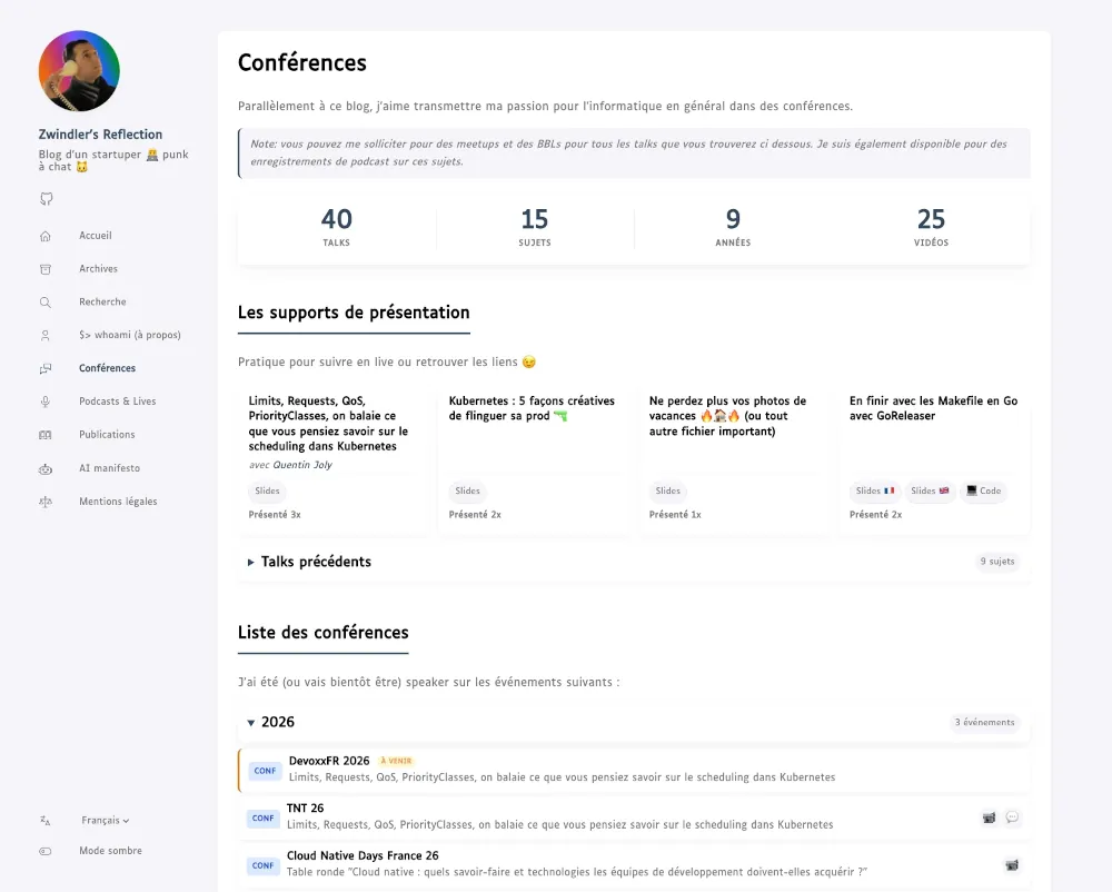 Featured image of post Refonte de la page Conférences : data-driven avec Hugo